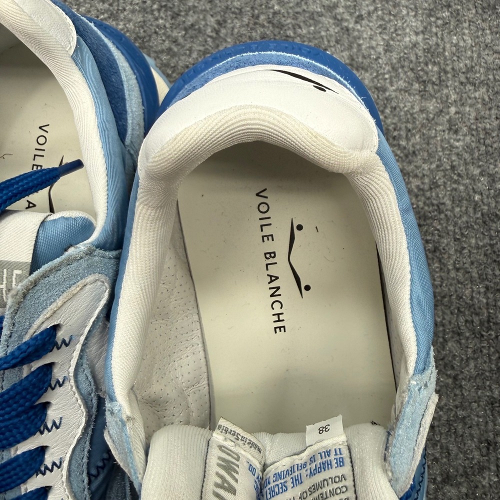 Voile Blanche Qwark Hype Blue Suede Nylon Chunky Platform Sneaker Womens Size 38 - Picture 6 of 9
